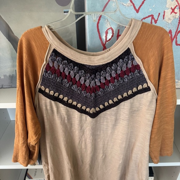 WE THE FREE PEOPLE Spring Bound Long Sleeve Calm Sand Combo - Picture 6 of 7